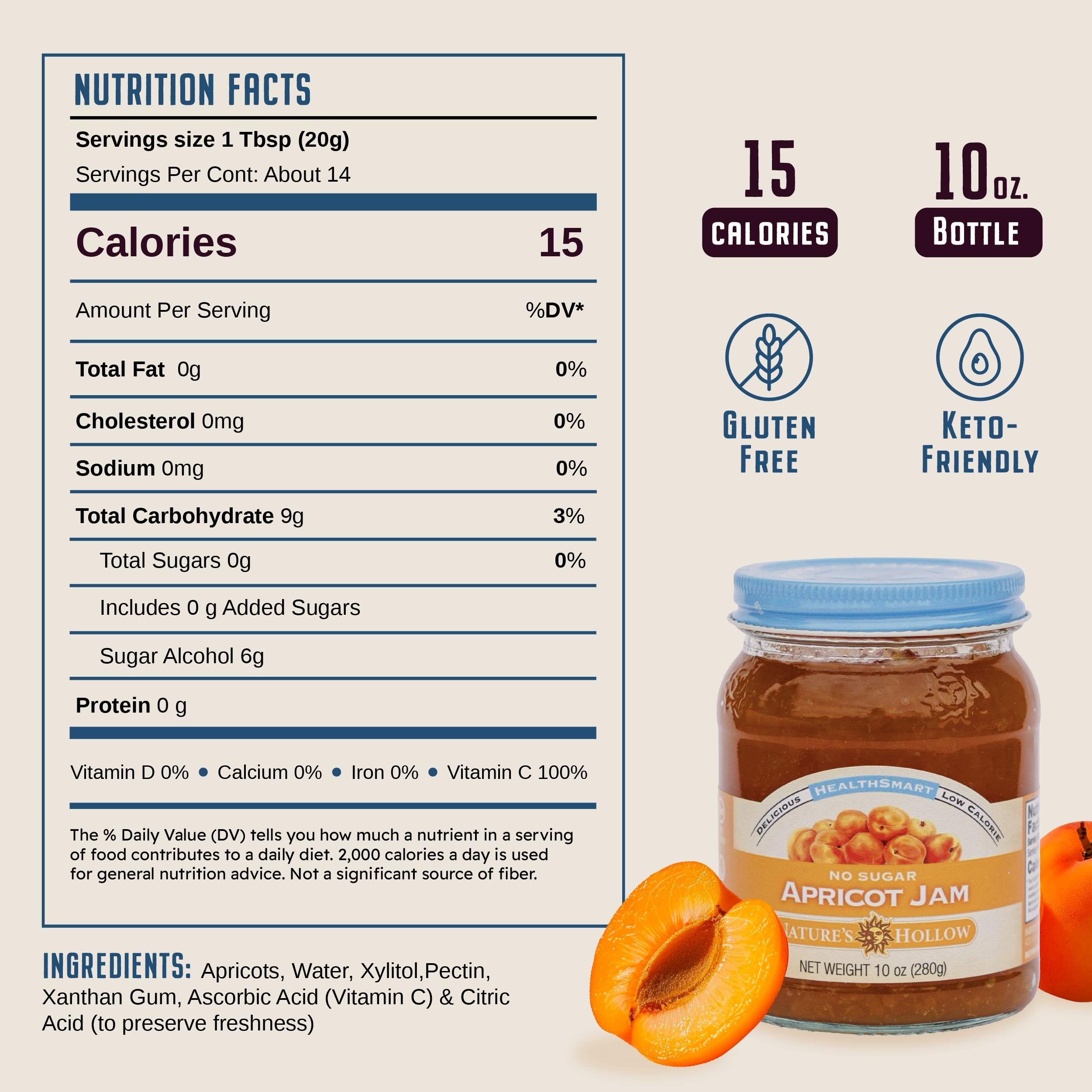 HealthSmart Apricot Jam
